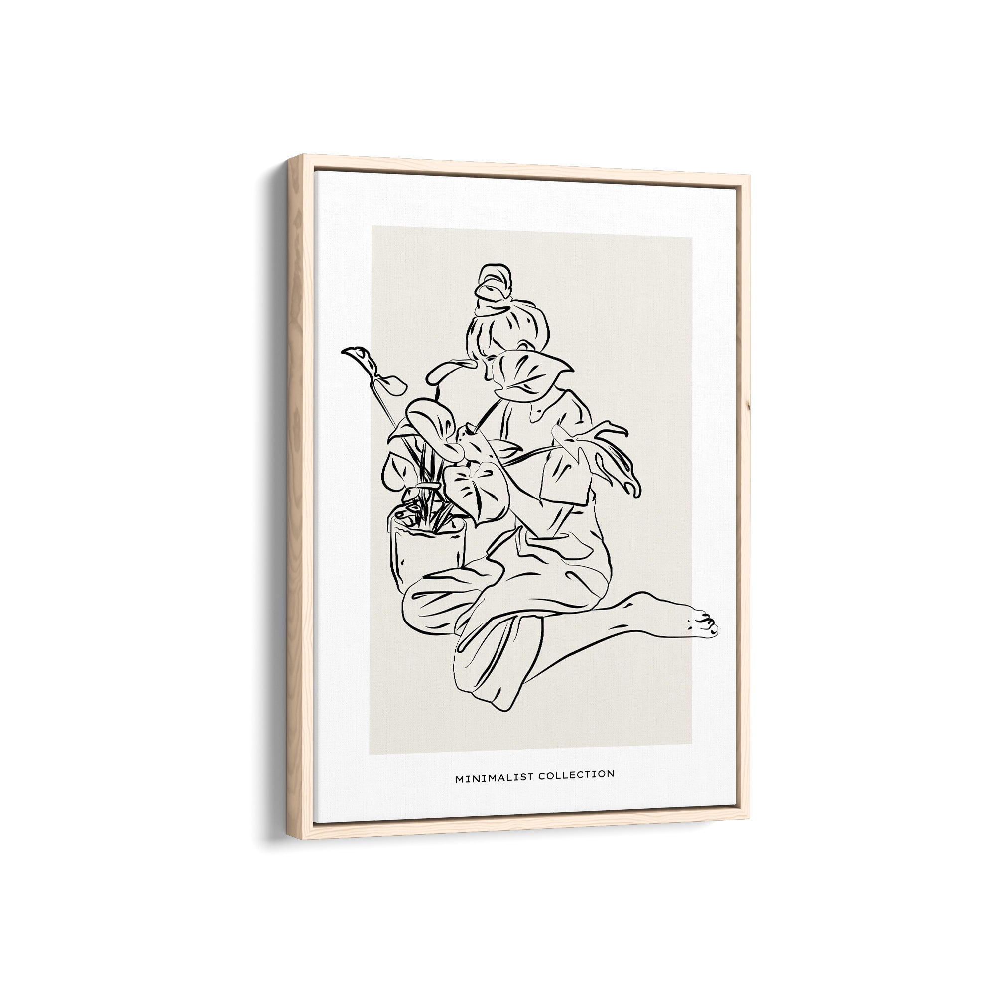 Peace in Plants Line Wall Art