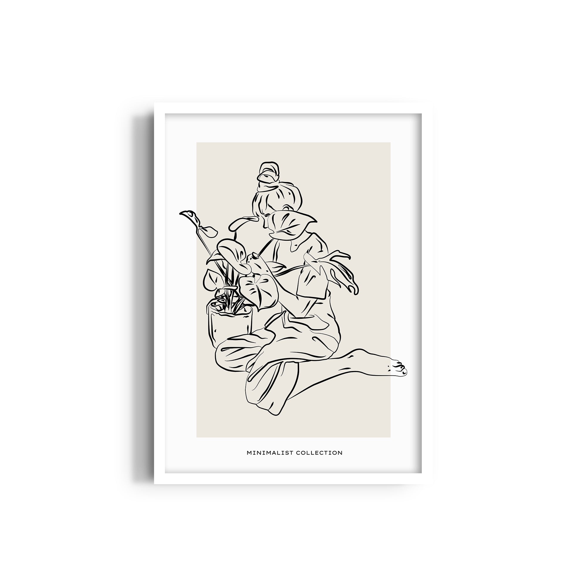 Peace in Plants Line Wall Art