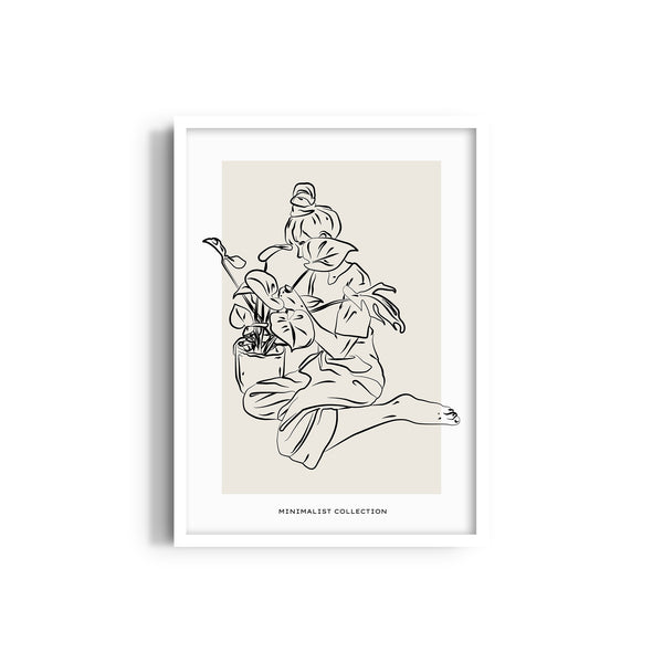 Peace in Plants Line Wall Art