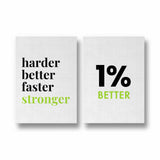 Harder better and 1 percent better Set of 2 Gym Posters