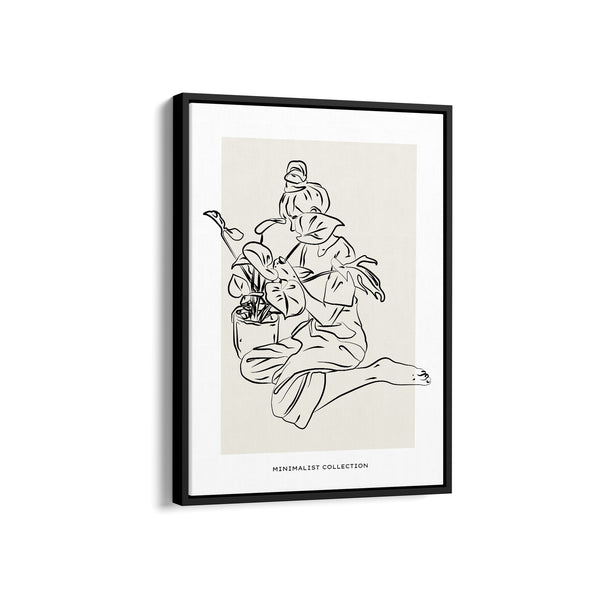 Peace in Plants Line Wall Art