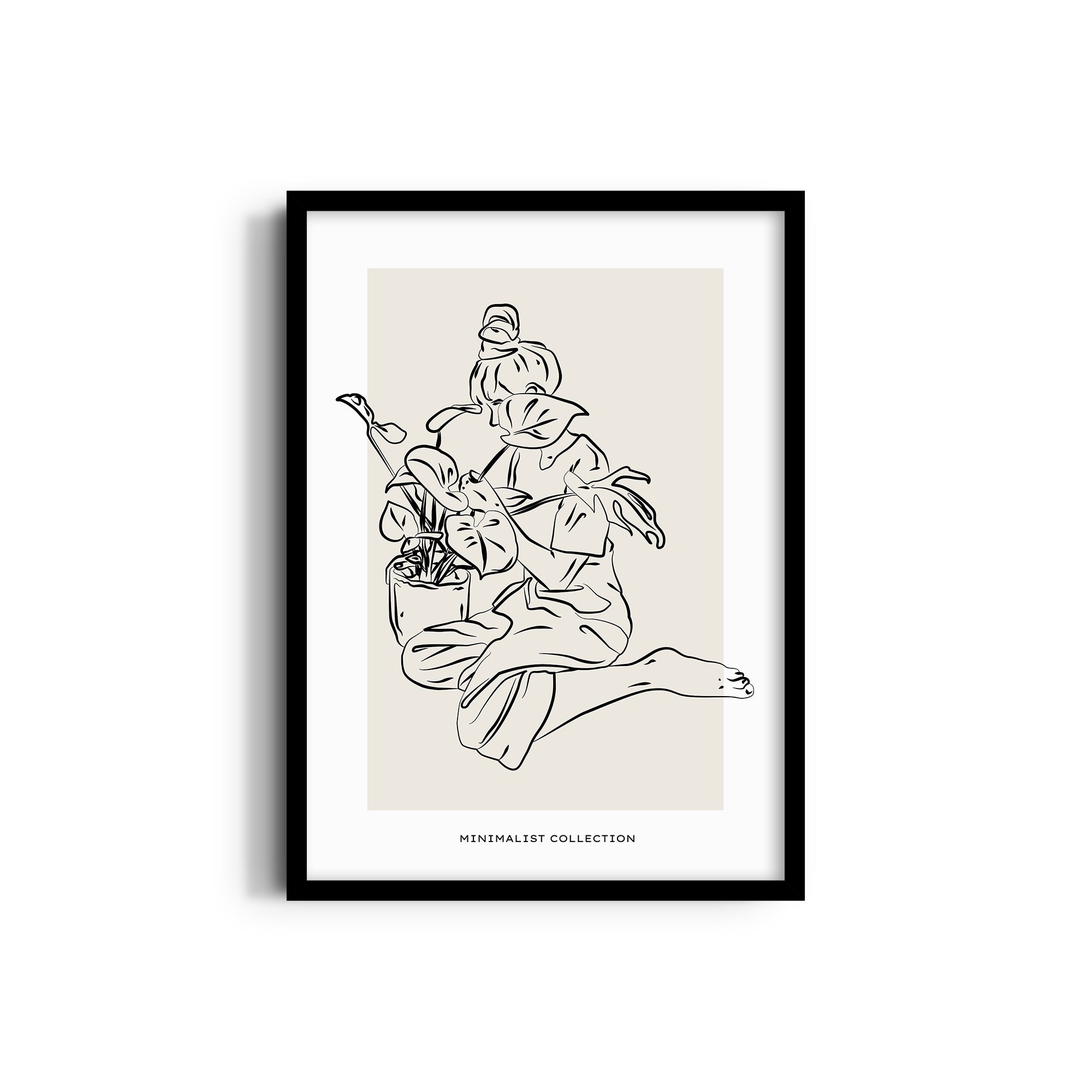 Peace in Plants Line Wall Art