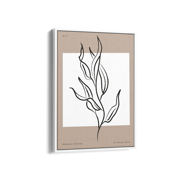 White Leaves Boho Modern Wall Art