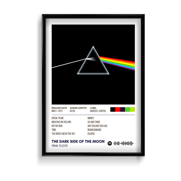 The Dark side of the Moon by Pink Floyd Album Poster