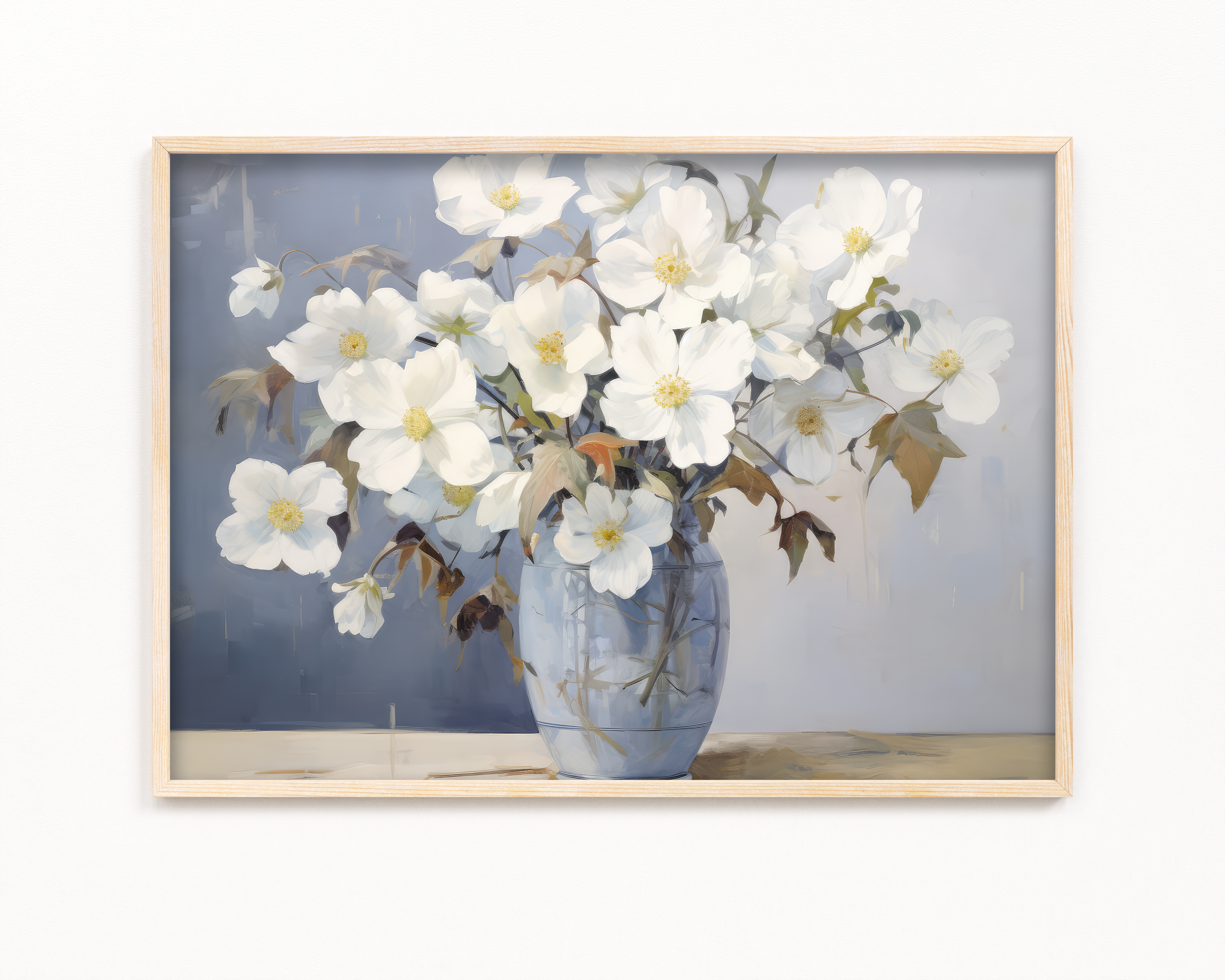 Ivory and Indigo Wall Art