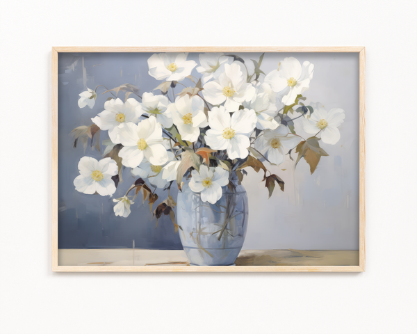 Ivory and Indigo Wall Art