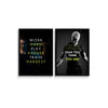 Work hard play harder and stronger than you think Set of 2 Gym Posters
