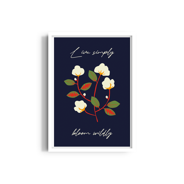 Live Simply Bloom Wildly Artistic Wall Art