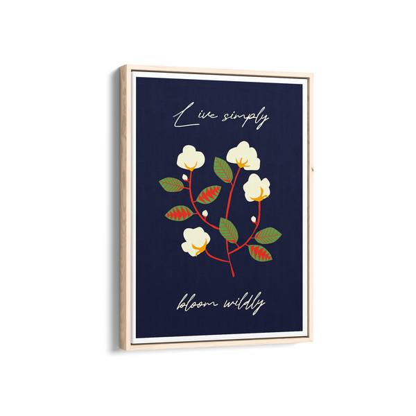 Live Simply Bloom Wildly Artistic Wall Art