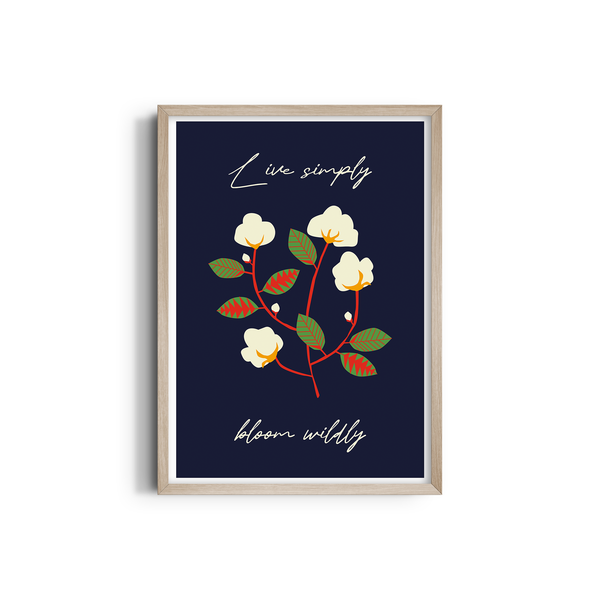 Live Simply Bloom Wildly Artistic Wall Art