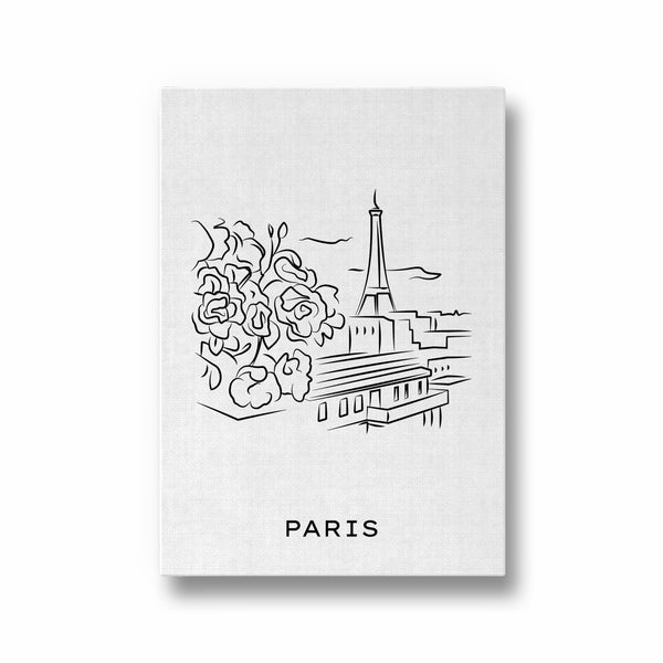 Beautiful Paris Modern Line Wall Art