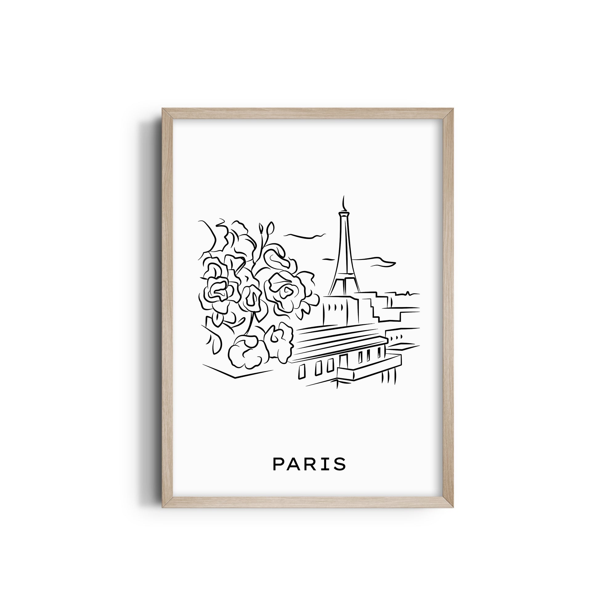 Beautiful Paris Modern Line Wall Art