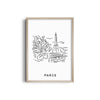 Beautiful Paris Modern Line Wall Art