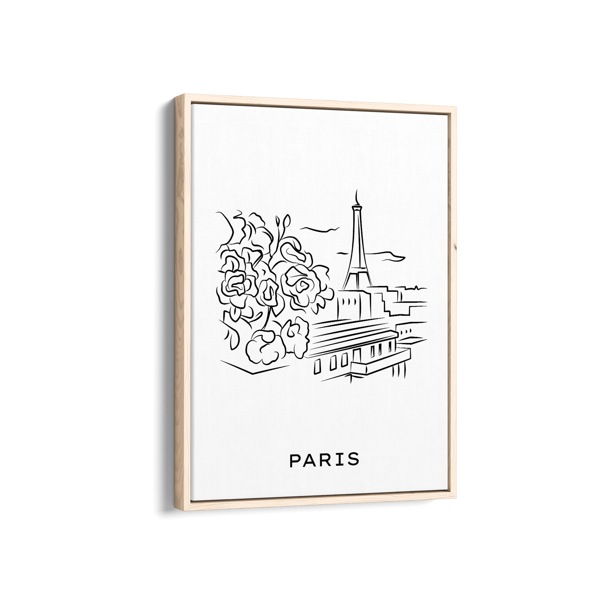 Beautiful Paris Modern Line Wall Art