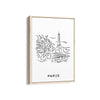 Beautiful Paris Modern Line Wall Art