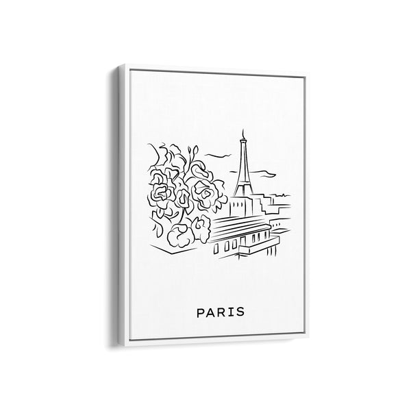 Beautiful Paris Modern Line Wall Art