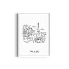 Beautiful Paris Modern Line Wall Art