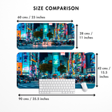 Tokyo City Lights Desk Mat | Desk Pad | Mouse Pad