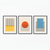 Set of 3 Geometric Modern Wall Art