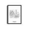 Beautiful Paris Modern Line Wall Art