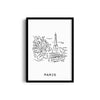 Beautiful Paris Modern Line Wall Art