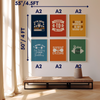 Set of 6 Gym Motivation Wall Art