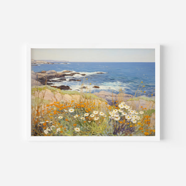 Floral Serenity by the River Wall Art