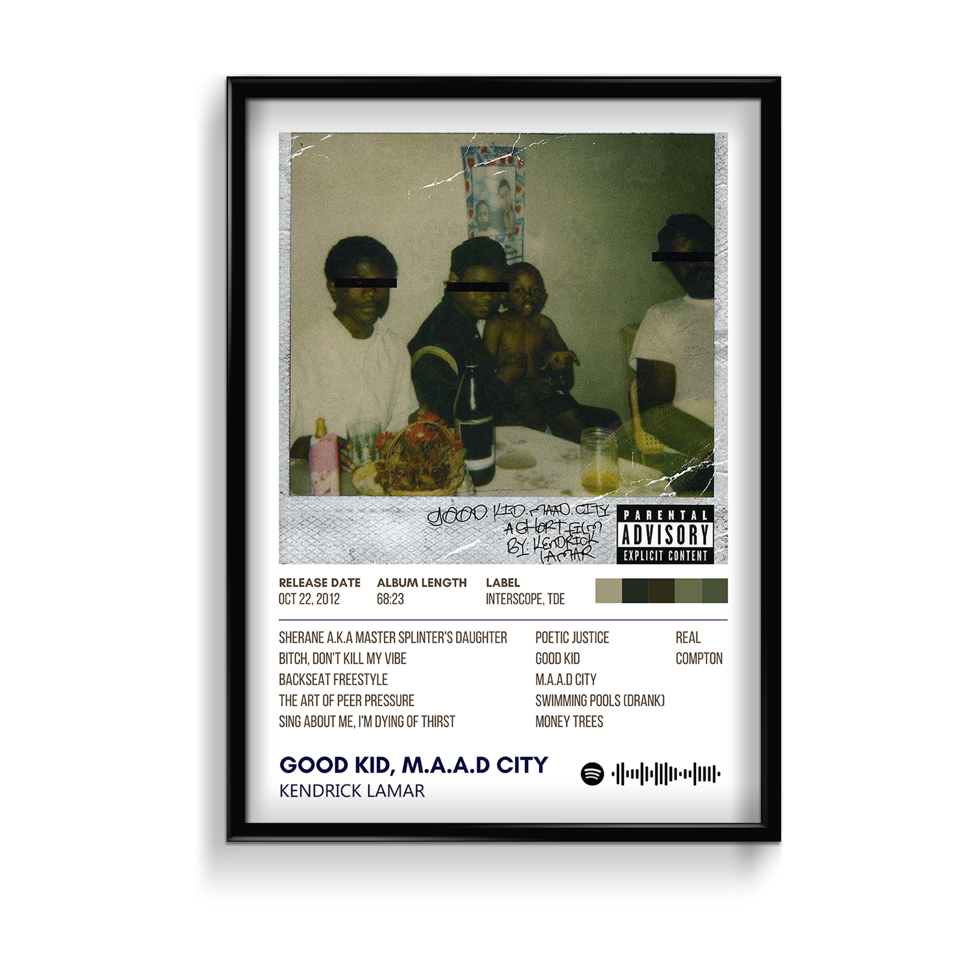Good Kid, M.A.A.D. City by Kendrick Lamar Album Poster