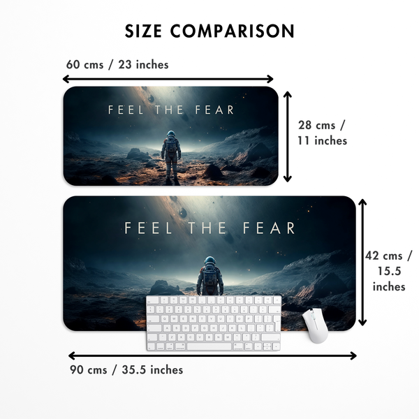 Feel the fear Space Astronaut Desk Mat | Desk Pad | Mouse Pad