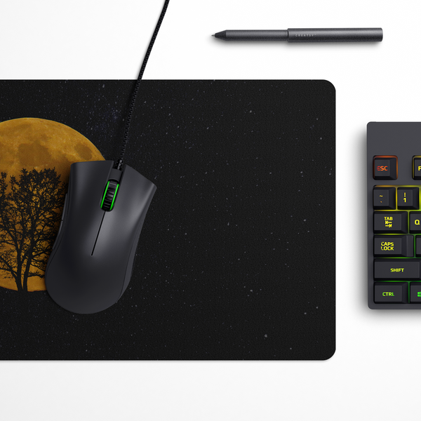 Moon with Tree Desk Mat | Desk Pad | Mouse Pad