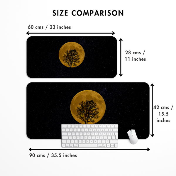 Moon with Tree Desk Mat | Desk Pad | Mouse Pad