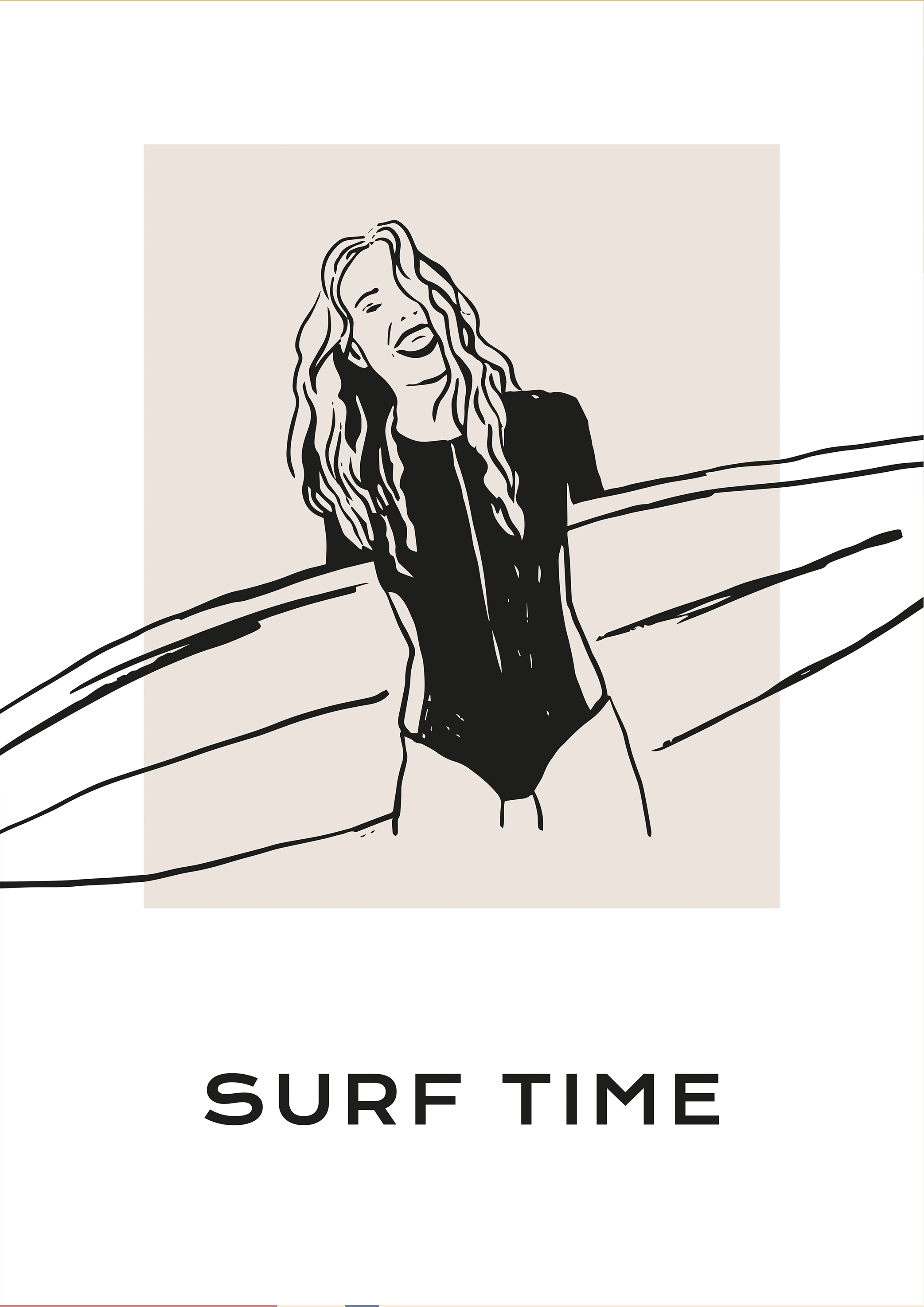 Surf Time Travel Wall Art