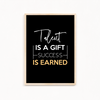 Talent is a gift, success is earner Quote Wall Art