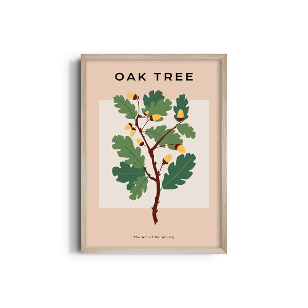 Oak Tree Botanical Modern Wall Art