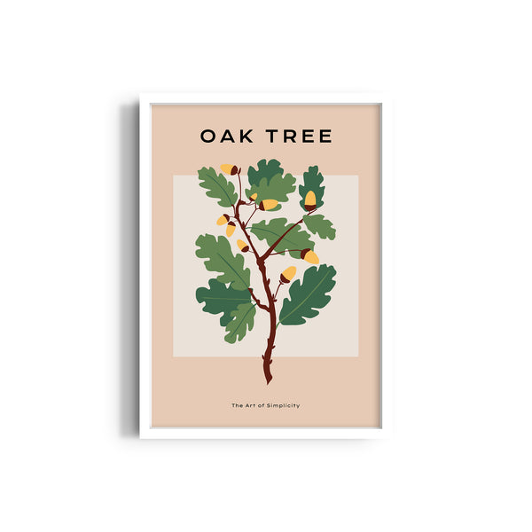 Oak Tree Botanical Modern Wall Art