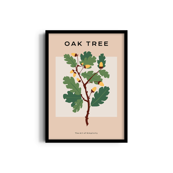 Oak Tree Botanical Modern Wall Art
