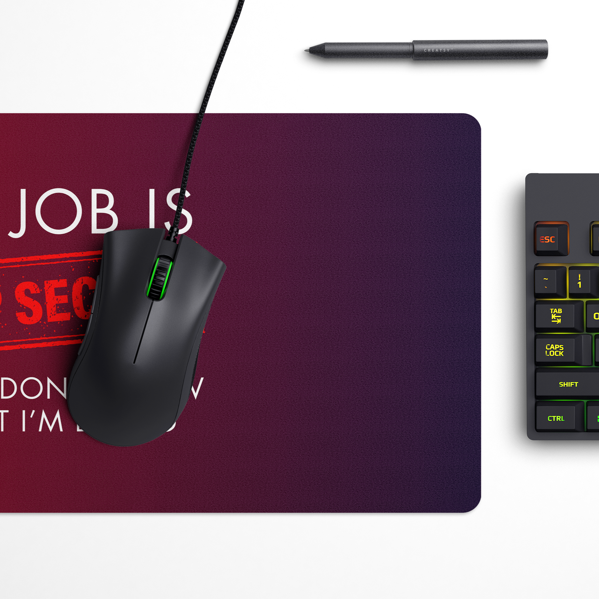 My Job is top secret Desk Mat | Desk Pad | Mouse Pad