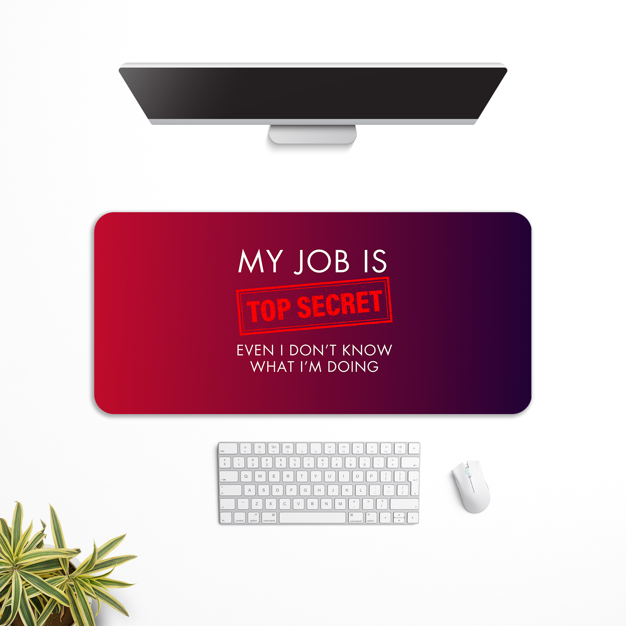 My Job is top secret Desk Mat | Desk Pad | Mouse Pad