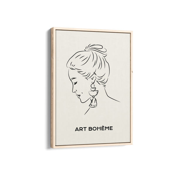 Pretty Lady Modern Line Wall Art