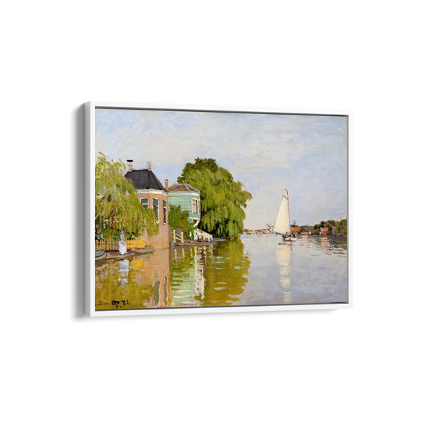 Houses on the Achterzaan (1871) by Claude Monet Wall Art