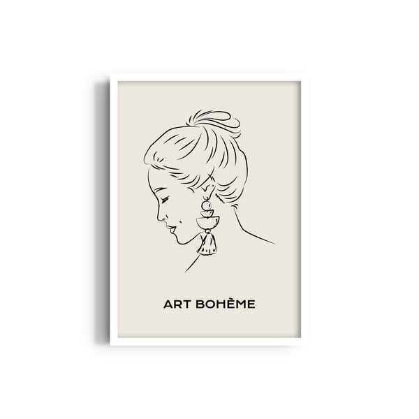 Pretty Lady Modern Line Wall Art