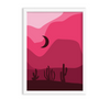 Purple Night Landscape Modern Wall Art