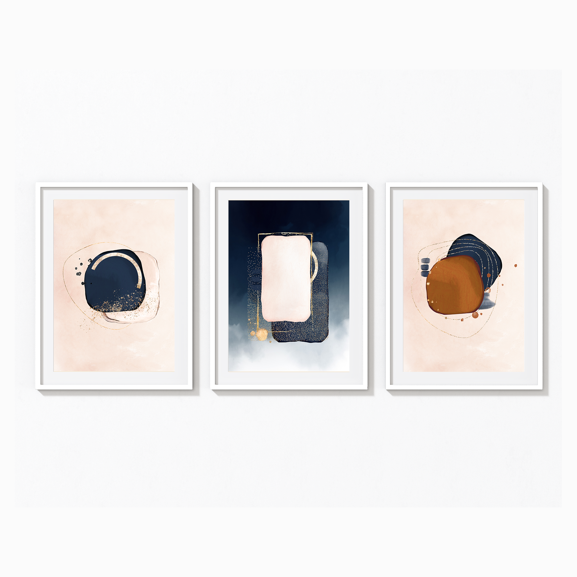 Set of 3 Abstract Modern Wall Art