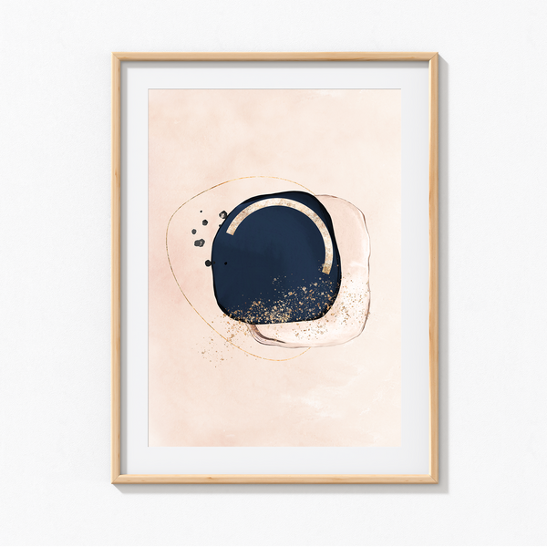 Gilded Haze Abstract Modern Wall Art