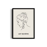 Pretty Lady Modern Line Wall Art