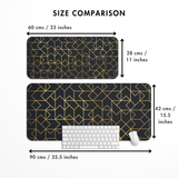 Golden Pattern Desk Mat | Desk Pad | Mouse Pad