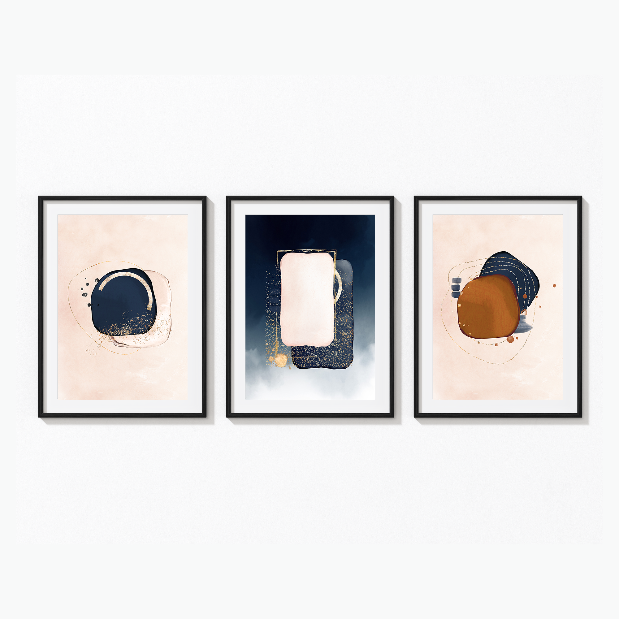 Set of 3 Abstract Modern Wall Art