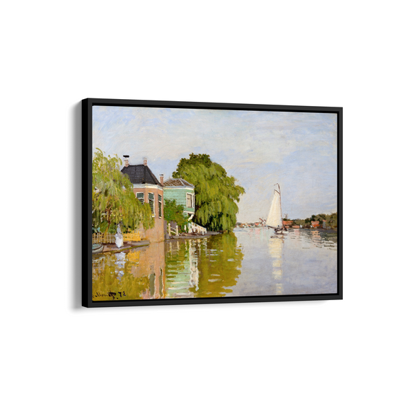 Houses on the Achterzaan (1871) by Claude Monet Wall Art