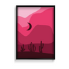 Purple Night Landscape Modern Wall Art