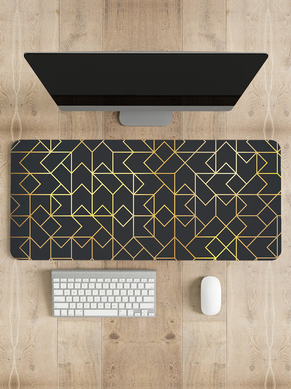 Golden Pattern Desk Mat | Desk Pad | Mouse Pad